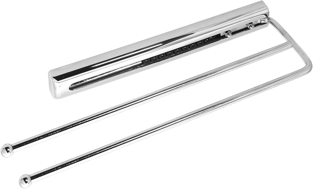 SO-TECH® Handtuchauszug Chrom 2-armig 410 mm Handtuchhalter Handtuchstange 2-armig rund 410 mm Chrom