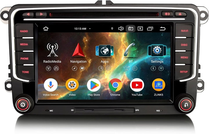 Erisin 8 Kern 4GB+64GB Android 14 Autoradio mit Bluetooth 5.0 Für VW Caddy Amarok Polo Crafter T6 Sk