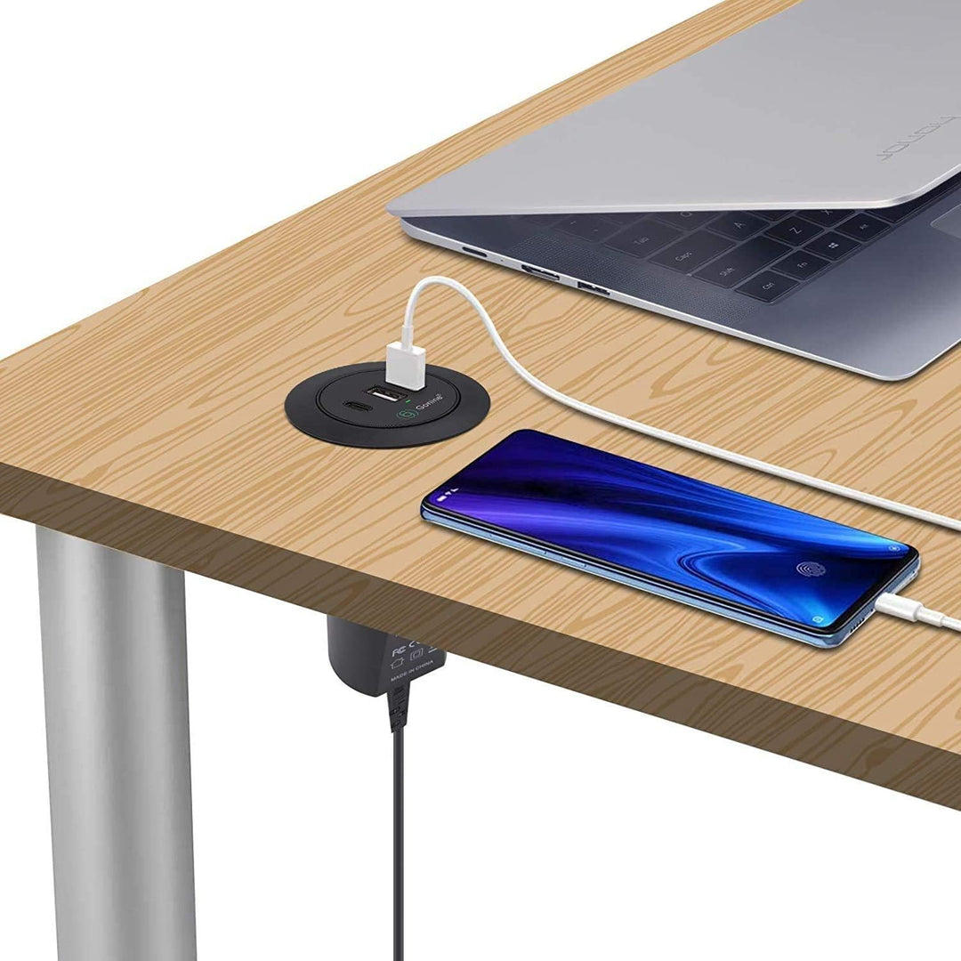 Gonine Desktop Power Tülle mit USB, versteckter Steckdose, Desktop-Ladestation, mit 1 Typ C- und 2 U