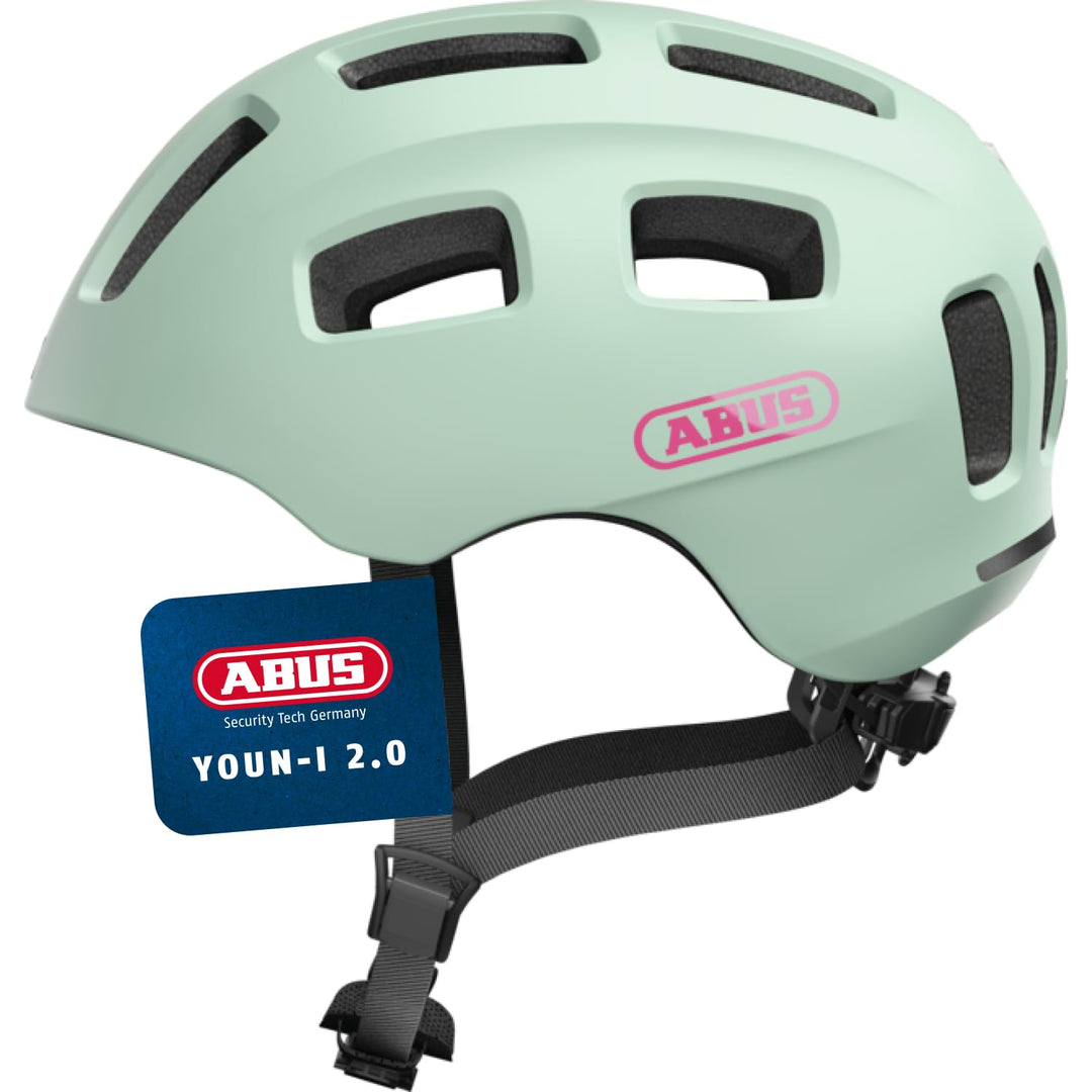 ABUS Fahrradhelm Youn-I 2.0 - mit Licht für Kinder, Jugendliche und junge Erwachsene - für Mädels un