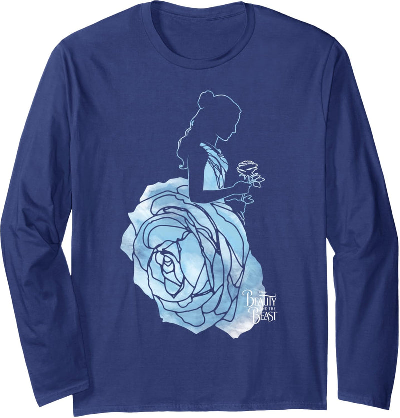 Disney Beauty & The Beast Belle A Rose Dress Langarmshirt