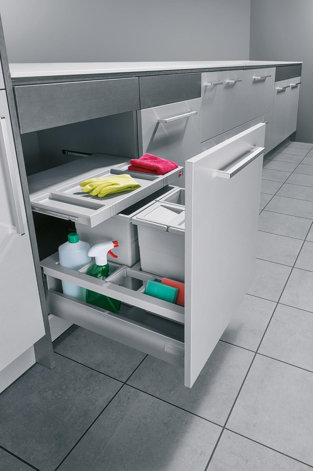 Hailo Separato K Küchen-Abfalleimer, Plastik, Grau, One Size