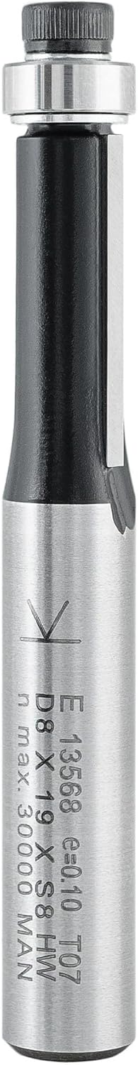 ENT 13568 Bündigfräser HW, Schaft (S) 8 mm, Durchmesser (D) 8 mm, NL 19 mm, GL 61,9 mm, SL 32 mm, mi