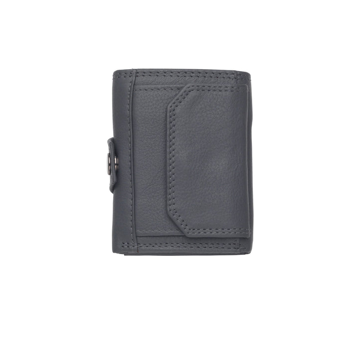 Mini Geldbörse mit Münzfach, RFID Credit Card Holder Damen und Herren Slim Wallet 100% Echtleder, Fa