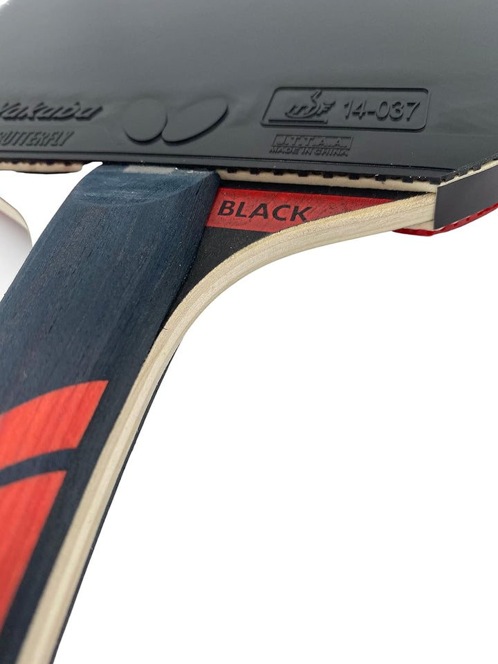 Butterfly® Dimitrij Ovtcharov Black Tischtennisschläger | Eva-Technologie | ITTF zertifizierter Waka