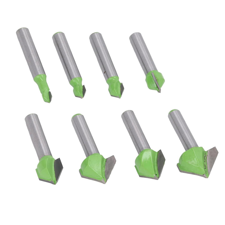 8-mm-Schaft-V-Nut-Fräser, 8-Griff-V-förmiger Fräser, Integrierter Brett-Klappfräser, Schnitz- und Ho