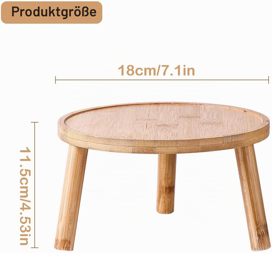 Pflanzenhocker Klein, Hocker Holz Für Blumen, Topfpflanzenständer Holz, Blumentopf Basishalter Rund,