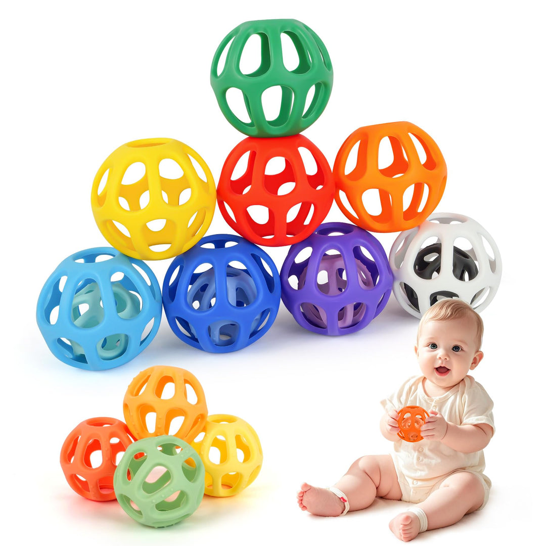 MCGMITT Babyspielzeug Set – Rassel Beissring mit Greifling, Handgelenkrassel und Rasselsocken Montes