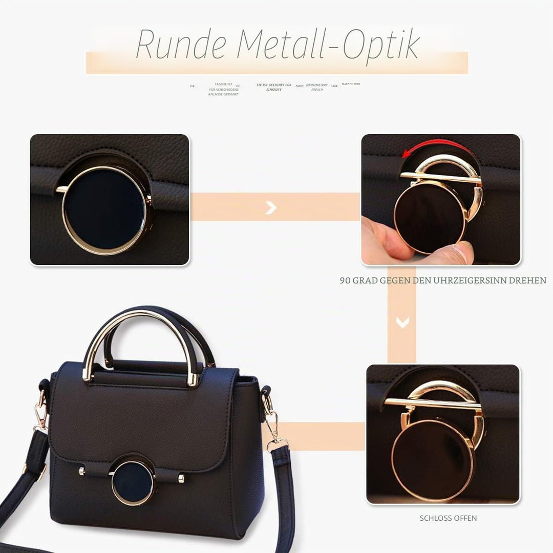 NICOLE &amp; DORIS Umhängetasche Frauen PU Leder Schultertasche Vintage kleine Handtasche zum Ausgehen K
