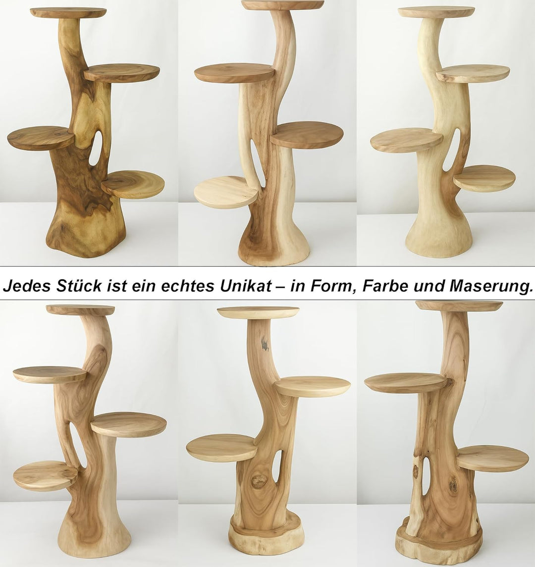 My-goodbuy24 Blumenständer Blumentreppe Blumenpodest Blumenhocker Pflanzen Blumen Treppe Holz Massiv