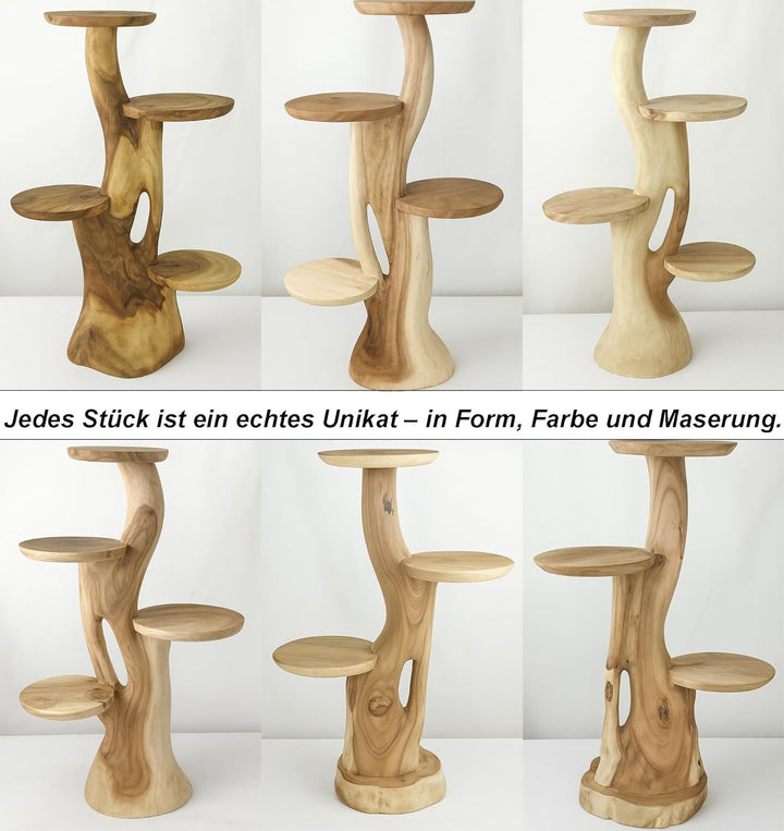My-goodbuy24 Blumenständer Blumentreppe Blumenpodest Blumenhocker Pflanzen Blumen Treppe Holz Massiv