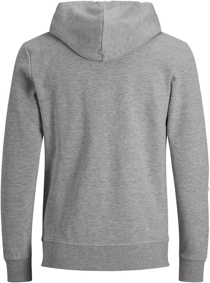 JACK & JONES Male Kapuzenjacke Einfarbig Kapuzenjacke M Light Grey Melange, M Light Grey Melange