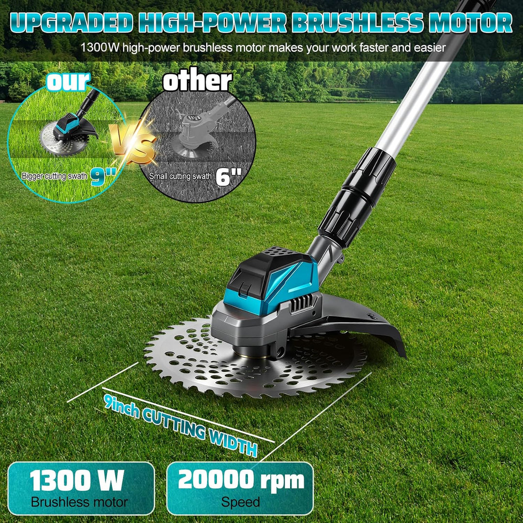 panthem Akku Rasentrimmer Rasenkantenschneider Freischneider für Makita 18V (ohne Akkus), 4 in 1 Unk