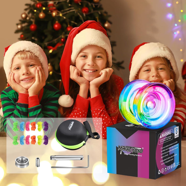 MAGICYOYO K2 Responsive Yoyo für Kinder, Dual Purpose JoJo für Anfänger, Kristall JoJo with Replacem