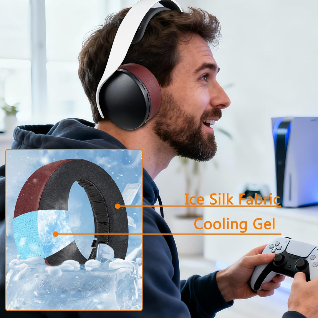 SOULWIT Kühlgel Ersatz Polster Ohrpolster für Sony PS 5 Puls PS5 3D Wireless Headset, Ersatzpolster