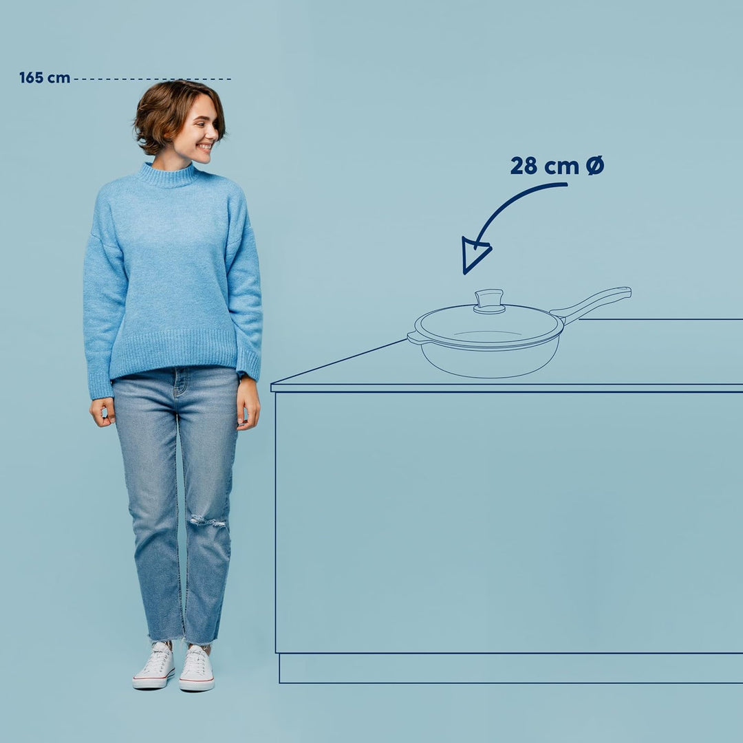 Kela Schmorpfanne Stella Nova, Ø 28 cm, Aluguss, Allherdboden, antihaftbeschichtet, hitzebeständig b