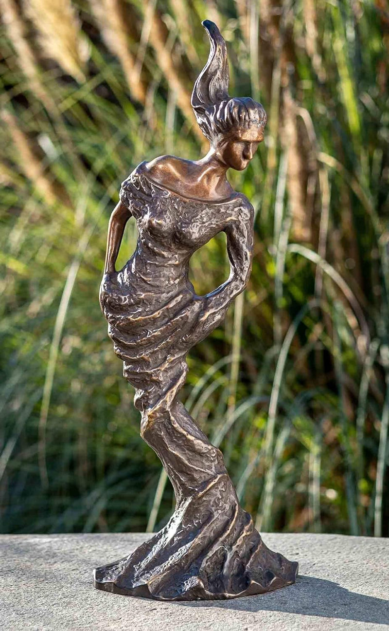 IDYL Bronze-Skulptur Moderne Frau | 59x16x22 cm | Bronze-Figur handgefertigt | Gartenskulptur - Wohn