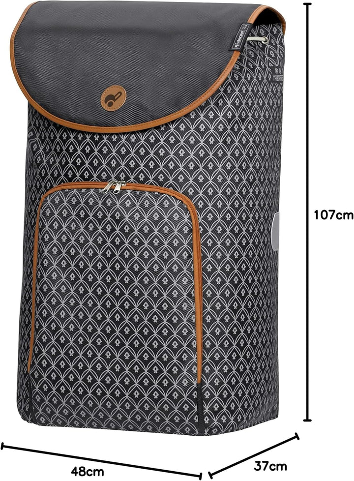 ANDERSEN Einkaufstrolley - Royal Shopper Famke anthrazit 47 L modisch,Thermo, Aluminium, klappbar, l