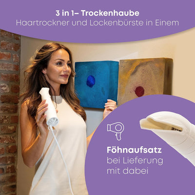 ProfiCare® Trockenhaube | Trockenhauben für Haare | Föhnhaube und Lockenbürste in Einem | Diffuser C