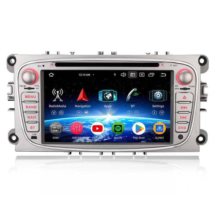 Erisin 7 Zoll 8-Kern 4GB RAM 64GB ROM Android 12 Autoradio 2din mit GPS Navi für Ford Focus Mondeo S