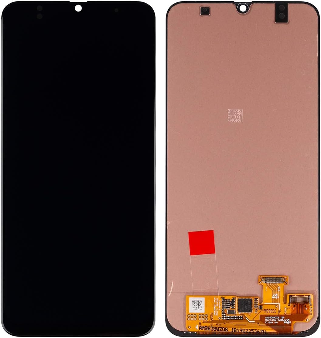 swark Display OLED Kompatibel mit Samsung Galaxy A30 A305（Schwarz Ohne Rahmen LCD Display Touchscree