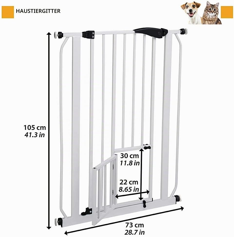 Ferplast Türgitter für Hunde und Katzen PET Gate Innenraumbegrenzung, Starkes, kunststoffbeschichtet