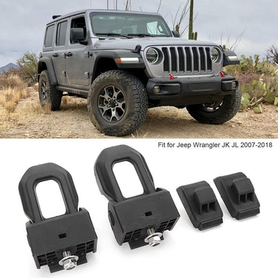 KIMISS für Wrangler JK JL 2007-2018 Original Schwarz Schwarz Edelstahl Latch Locking Hood Catch Kit