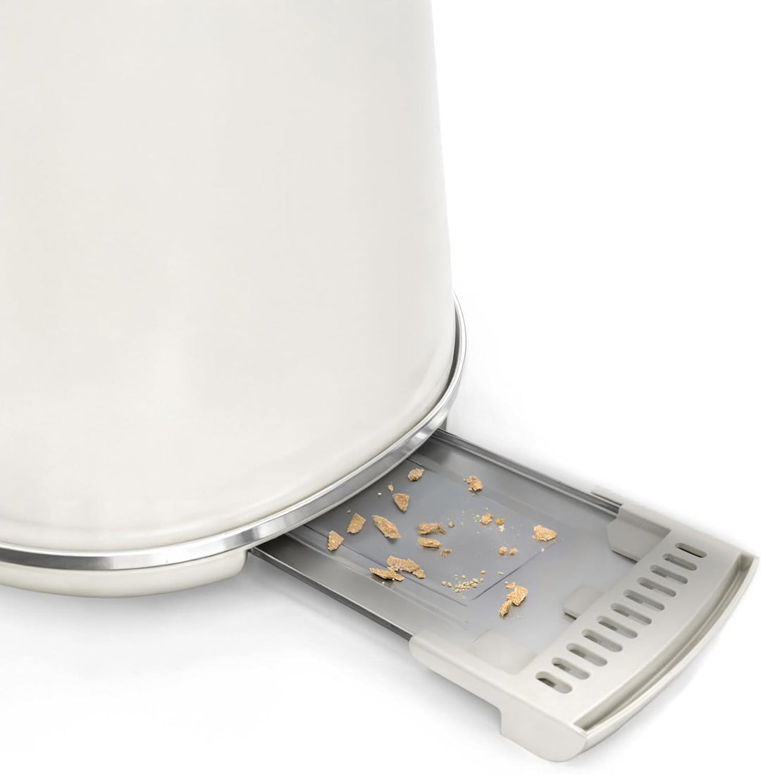 SWEISS Vintage Toaster GRV8, 2 Schlitze, 6 Bräunungsstufen, Spezialbreite für Baguettes, Auftaufunkt