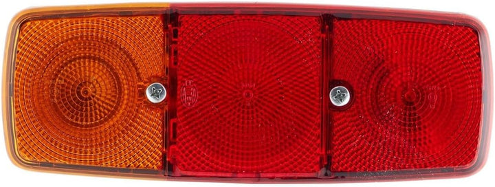 HELLA - Heckleuchte - Glühlampe - 12/24V - Anbau/geschraubt - Lichtscheibenfarbe: rot/gelb - Stecker