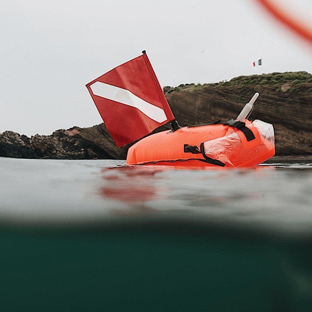 Fopytu Aufblasbare Diving Safety Oberflächenmarker Boje, Hohe Sichtssignalschwimmer Tauchflaggen Für
