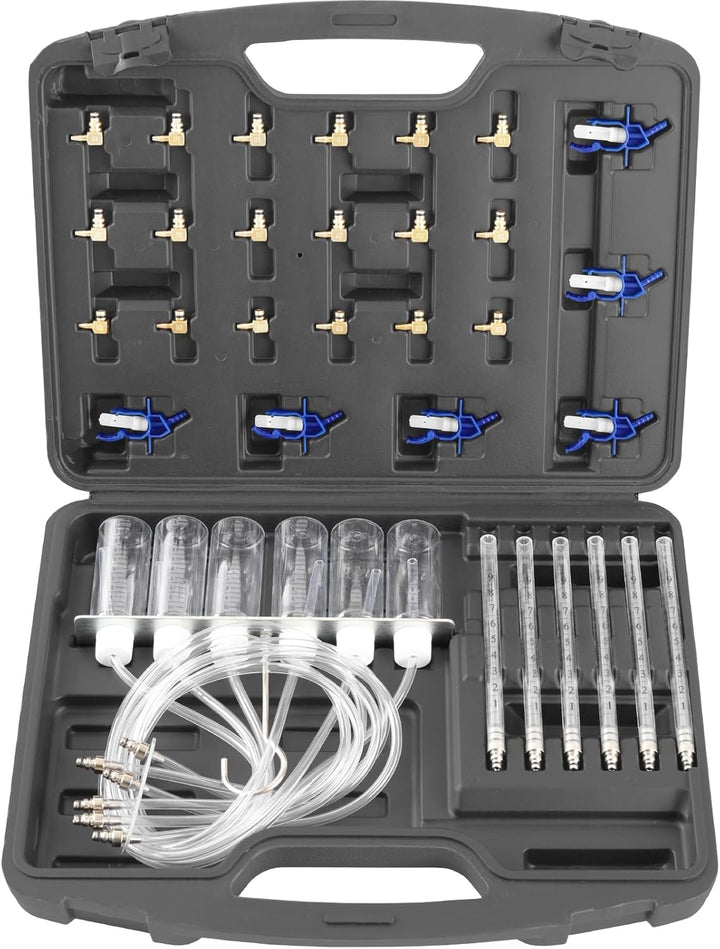 TECPO Common Rail Tester Injektor Prüfer 24 Adapter Denso Siemens Delphi Injektoren Prüfgerät Einspr
