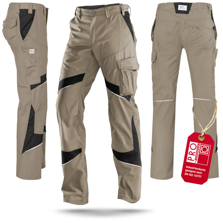 KÜBLER Workwear KÜBLER ACTIVIQ Damen-Arbeitshose beige, Grösse 36, Damen-Damen-Arbeitshose aus Misch