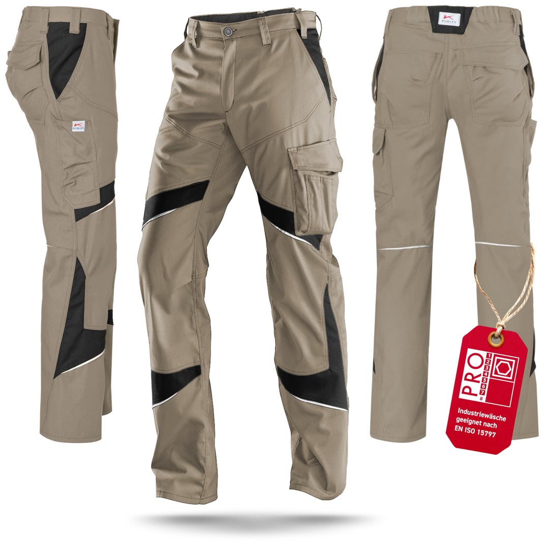 KÜBLER Workwear KÜBLER ACTIVIQ Damen-Arbeitshose sandbraun/schwarz Sandbraun/Schwarz 34, Sandbraun/S
