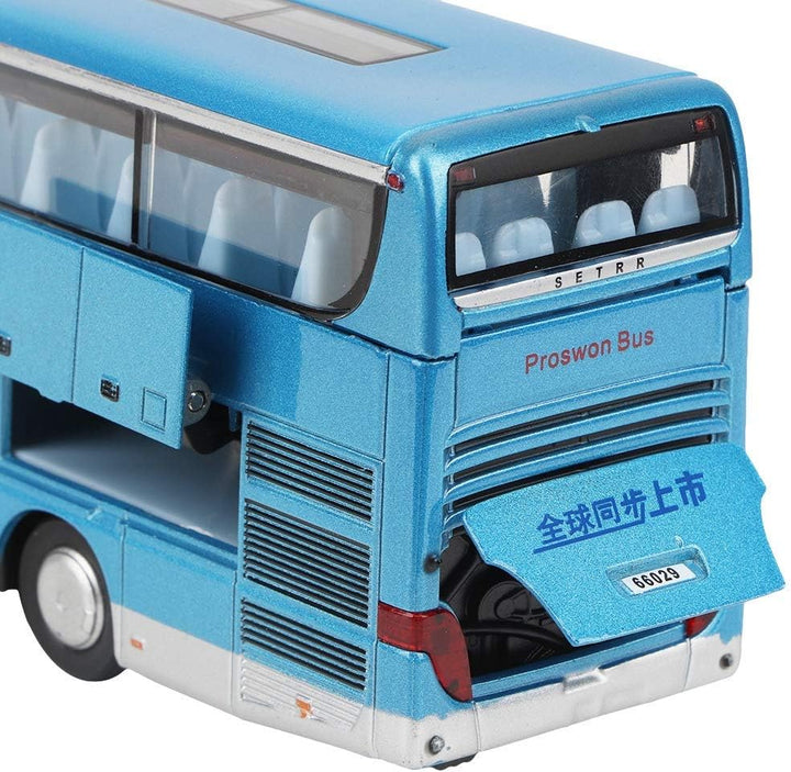 Zerodis Legierung Doppeldecker Bus Modell Spielzeug Elektro 1:50 Pull Back Autos Baufahrzeuge Mini M