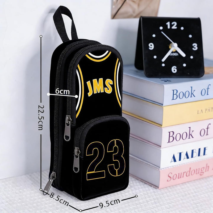 Basketball Player Federmäppchen Grosse Kapazität,Basketball Star Bunte 23 Trikot Federtasche,Grosse