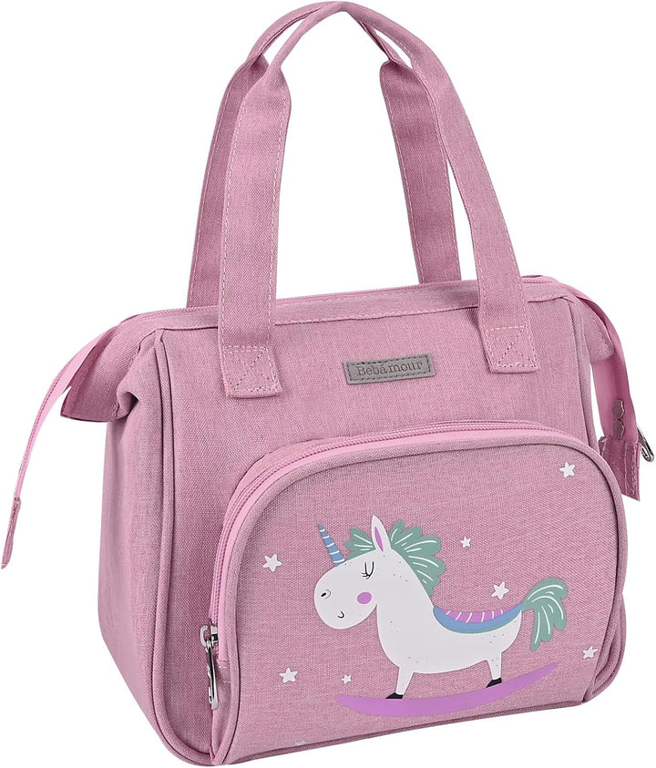 Bebamour Einhorn Puppe Wickeltasche mit Puppe Wickelmatte tragen Puppe Zubehör Mode Kinder Mädchen B