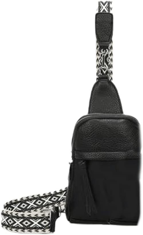 stylx Sling Bag Brusttasche, Crossbody Umhängetasche Damen veganes Leder,Schultertasche Schulterruck