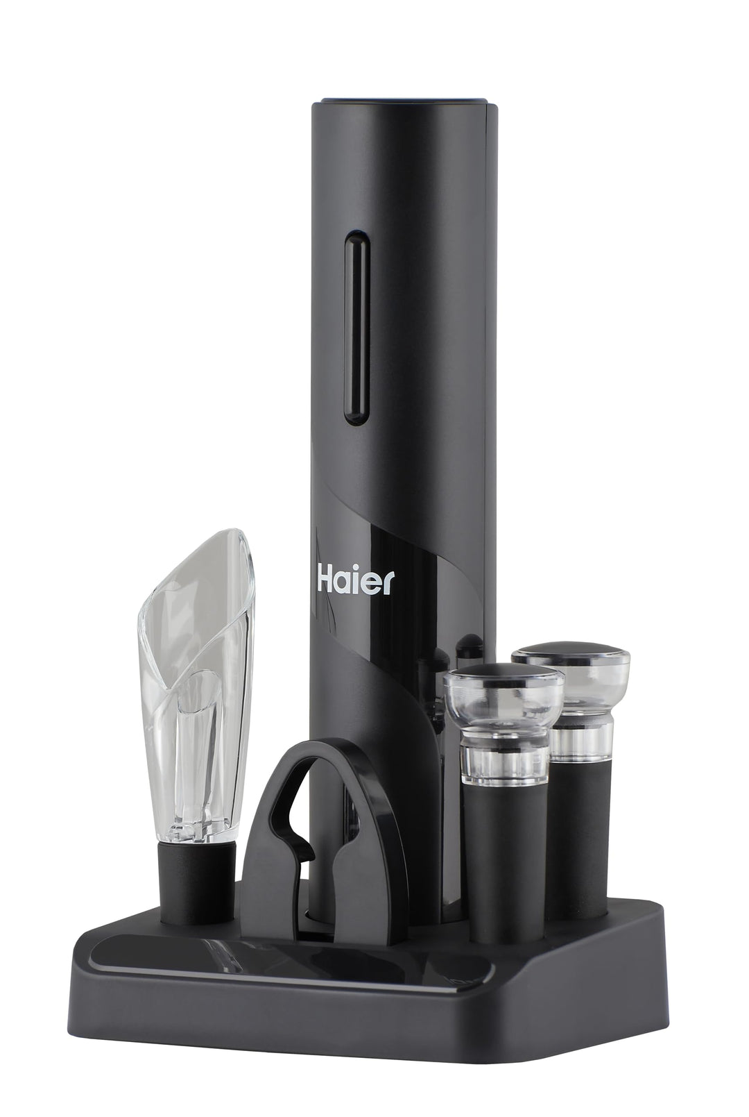 Haier - Elektrisches Weinset/Premium Weinöffner-Set inkl. Dekantieraufsatz und Tropfschutz in Tulpen