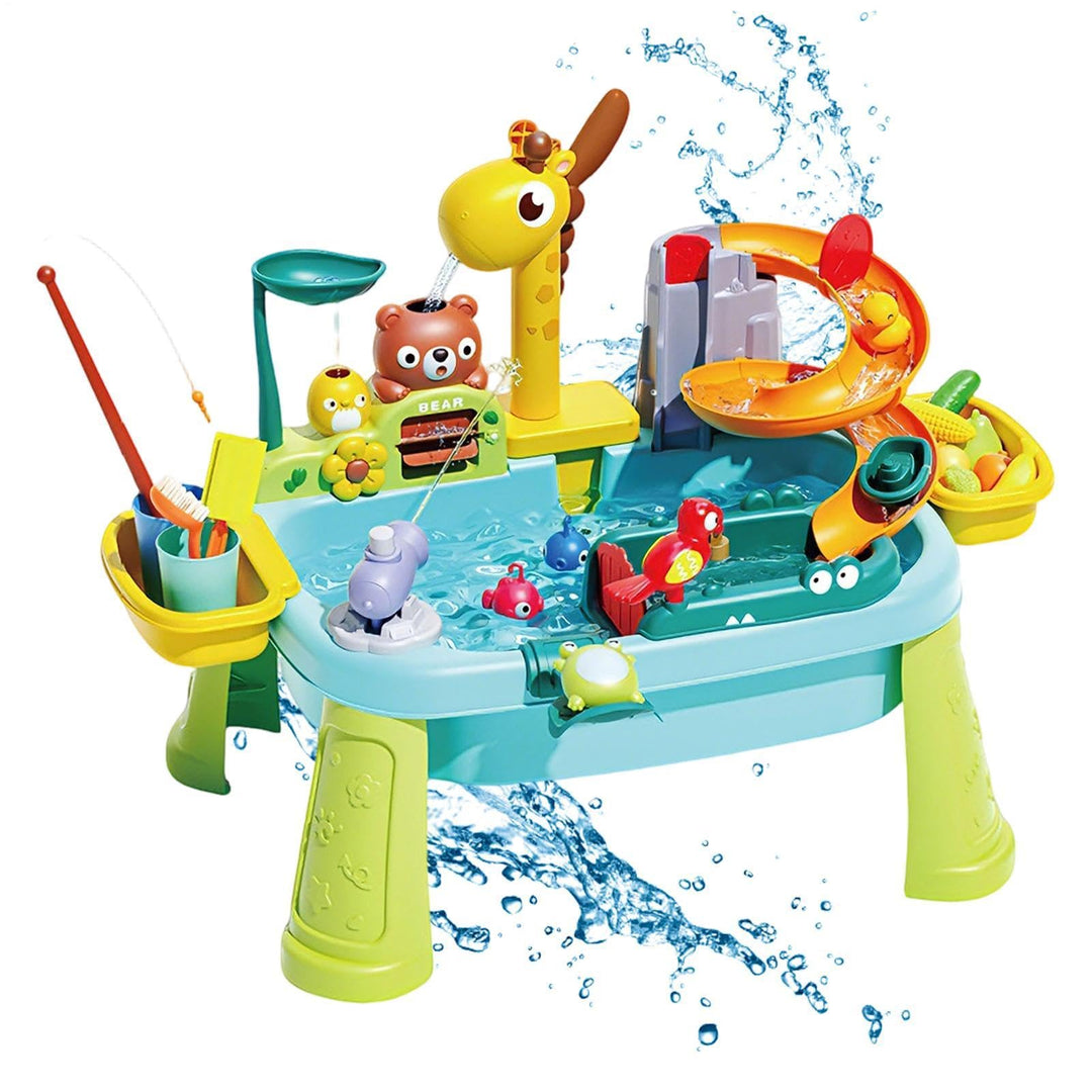 Kinder Wassertisch - Giraffenwasserhahn Lern Angelspielzeug, Küchen Spielbecken Spielzeug Mit Fliess