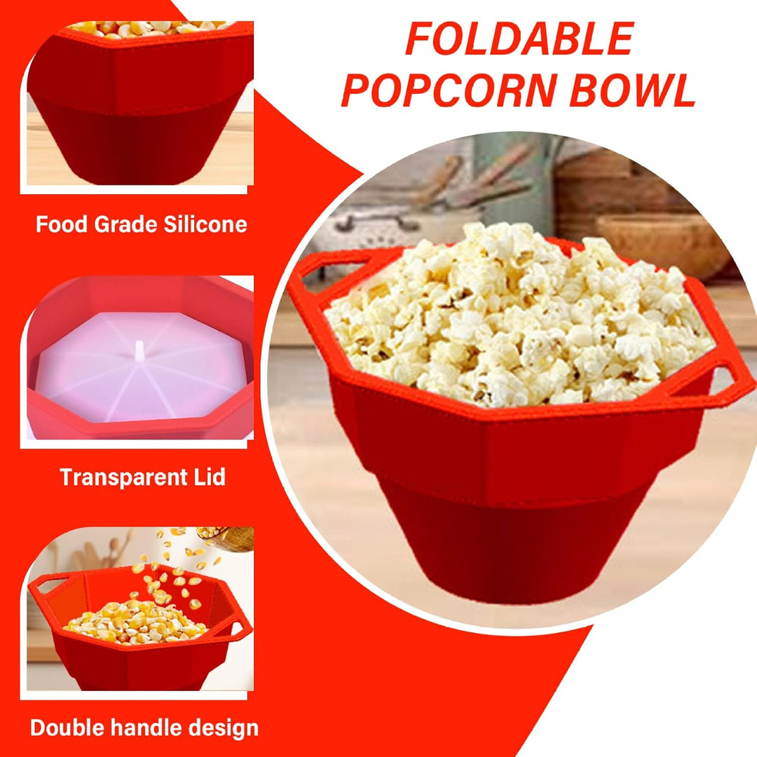 Mikrowelle Popcornschale, zusammenklappbares sicheres Silikon-Popper-Popper-Mikrowelle, hitzebeständ
