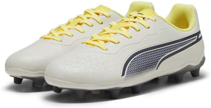 Puma Unisex Kinder King Match Fg/Ag Jr Fitnessschuhe 38.5 EU Alpine Snow Asphalt Yellow Blaze, 38.5