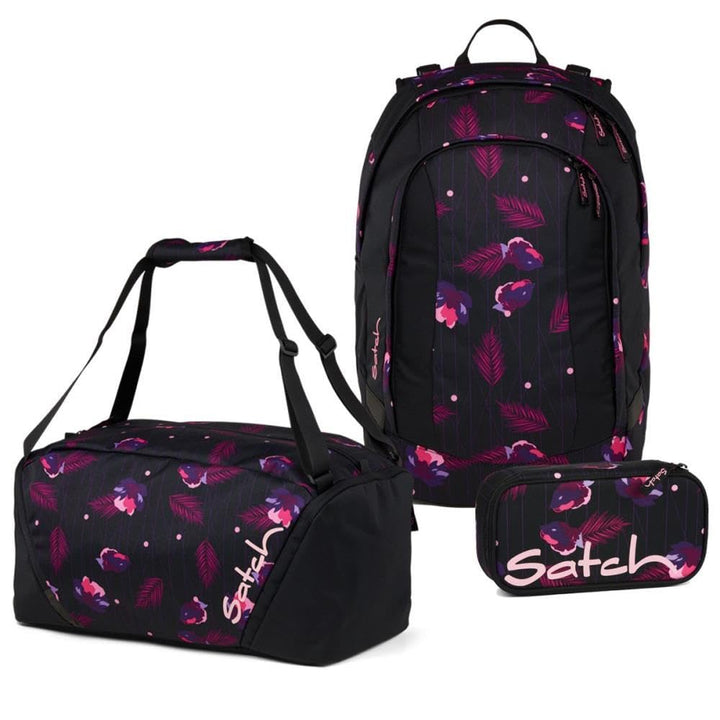 Satch Air Schulrucksack Set 3tlg. inkl. Schlamperbox und Sporttasche Mystic Nights, Mystic Nights