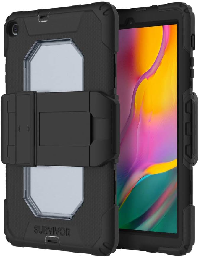 Griffin Survivor All Terrain Schutzhülle für Samsung Galaxy Tab A 10.1 (2019) - schwarz [Militär-Sta