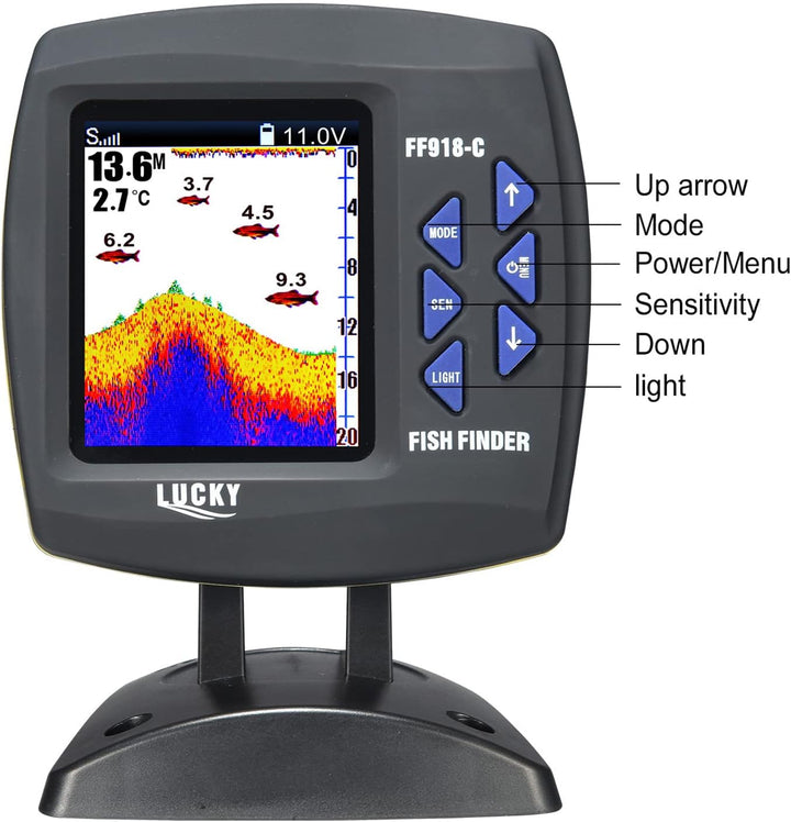 Fischfinder Kabelgebundener Sensor 45 Grad Unterwasser-Angelkamera Tragbarer LCD-Fischsucher Wasserd
