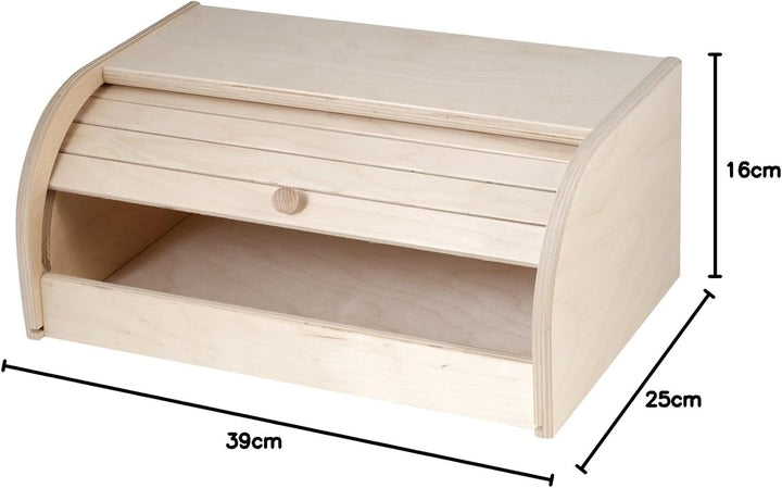 Home Portapane Brotkasten Holzladen/Klarer Küchenbehälter, Material, Multicolor, 39x16xH25cm