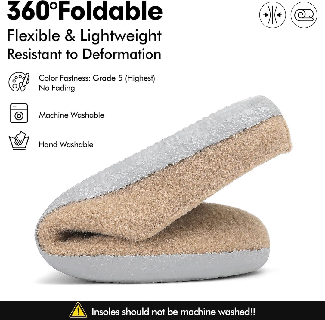 Mishansha Filz Hausschuhe Winter Bequem Filzpantoffeln für Damen Herren Gr.36-48 38 EU Aprikose, 38