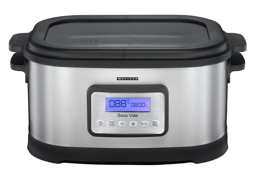 Melissa 16310170 Sous Vide Schongarer Topf, Würstchenwärmer und Vakuum für Küche Kochen bei niedrige