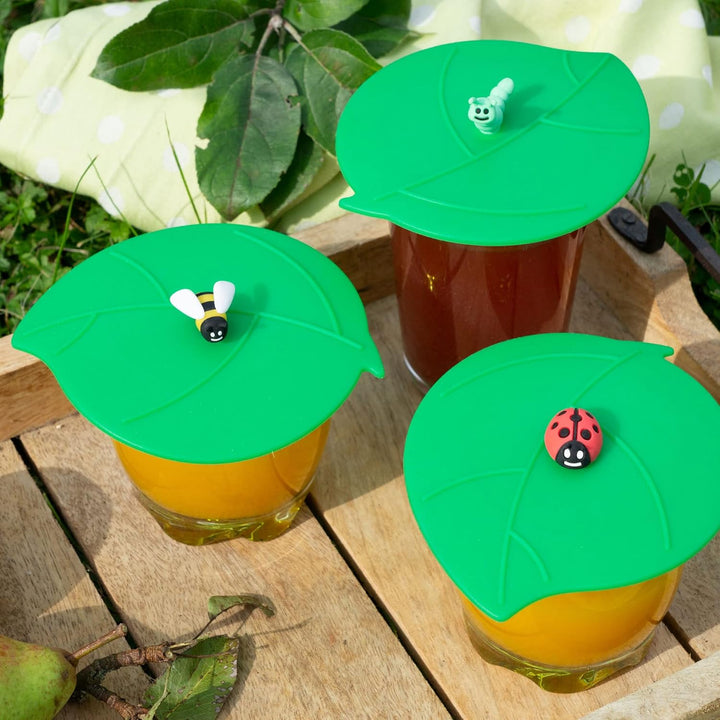 Lurch 210304 Mein Deckel Garten 3er Set Glasabdeckungen aus Premium-Platin-Silikon 10,5 x 12,5 cm, G