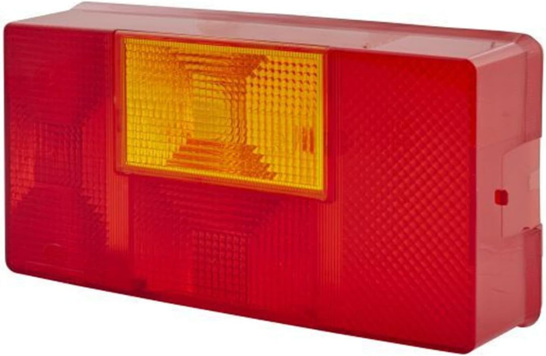 HELLA - Heckleuchte - Glühlampe - 12/24V - Anbau - Lichtscheibenfarbe: rot/gelb - Stecker: Flachstec