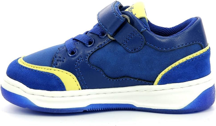 Kickers Unisex Kinder Kouic Sneaker 20 EU Marineblau Gelb, 20 EU Marineblau Gelb